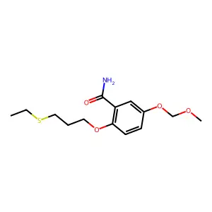 Benzamide, 2-(3-(ethylthio)propoxy)-5-(methoxymethoxy)- structure