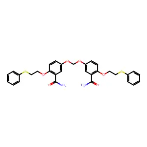 Benzamide, 3,3'-methylenedioxybis(6-(phenylthio)ethoxy- structure
