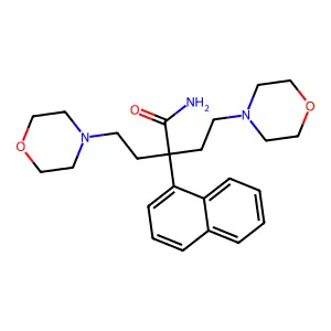 1-Naphthaleneacetamide, alpha,alpha-bis(2-morpholinoethyl)- structure