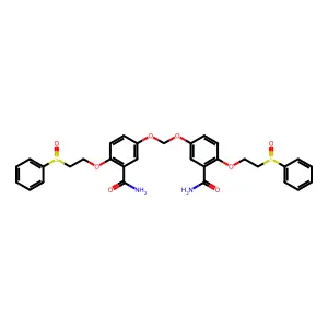 Benzamide, 3,3'-(methylenedioxy)bis(6-(2-(phenylsulfinyl)ethoxy)- structure