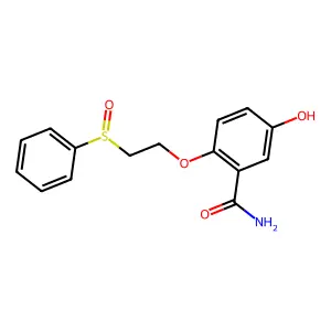 5-羟基-2-(2-(苯亚磺酰基)乙氧基)苯甲酰胺 structure
