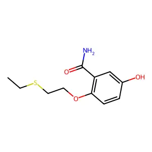 Benzamide, 2-(2-(ethylthio)ethoxy)-5-hydroxy- structure