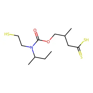 Butyl N-(2-(butyldithiolcarbonate)ethyl) thiolcarbamate structure
