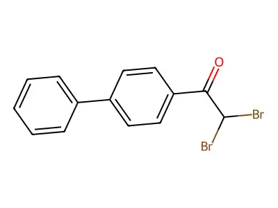 2,2-Dibromo-1-(4-phenylphenyl)ethanone structure