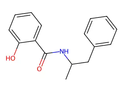 2-hydroxy-N-(1-methyl-2-phenylethyl)benzamide structure