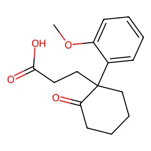 Cyclohexanepropionic acid, 1-(o-methoxyphenyl)-2-oxo- structure