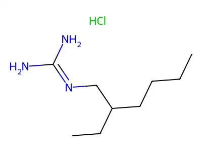(2-Ethylhexyl)guanidine monohydrochloride structure
