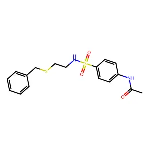 N-[4-(2-benzylsulfanylethylsulfamoyl)phenyl]acetamide structure