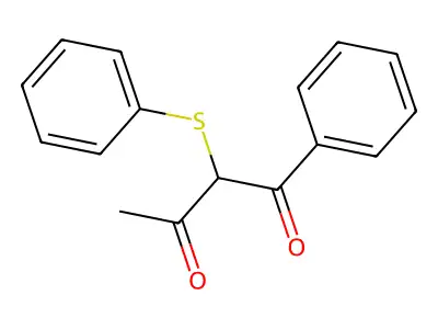 1-Phenyl-2-(phenylthio)butane-1,3-dione structure