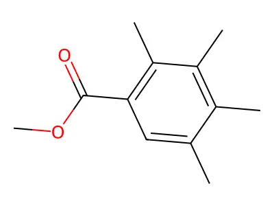 Methyl 2,3,4,5-tetramethylbenzoate structure