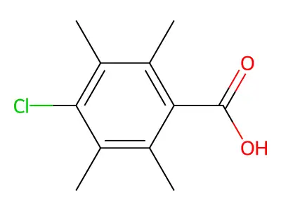 Benzoic acid, 4-chloro-2,3,5,6-tetramethyl- structure