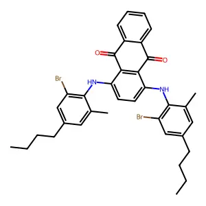 1,4-Bis(2-bromo-4-butyl-o-toluidino)anthraquinone structure