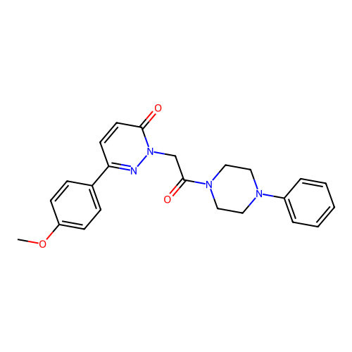 6-(4-methoxyphenyl)-2-[2-oxo-2-(4-phenylpiperazino)ethyl]-3(2H)-pyridazinone structure
