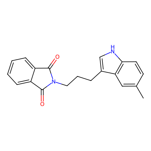 2-[3-(5-Methyl-1H-indol-3-yl)-propyl]-isoindole-1,3-dione structure