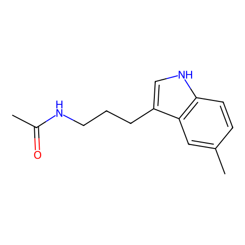N-[3-(5-methyl-1H-indol-3-yl)propyl]acetamide structure