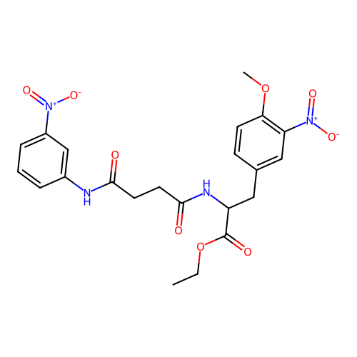ethyl O-methyl-3-nitro-N-{4-[(3-nitrophenyl)amino]-4-oxobutanoyl}tyrosinate structure