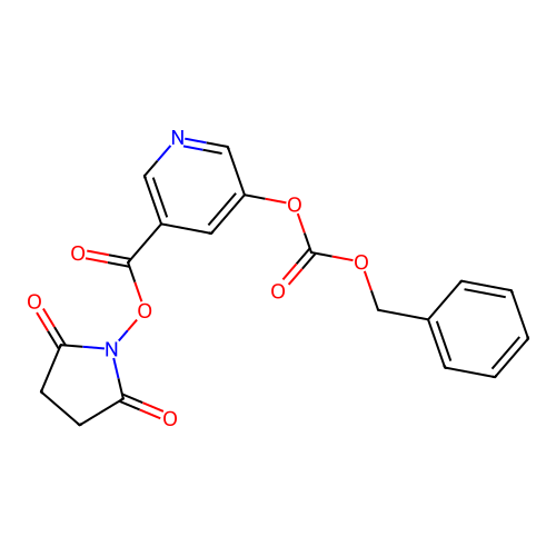 (2,5-Dioxopyrrolidin-1-yl) 5-phenylmethoxycarbonyloxypyridine-3-carboxylate structure