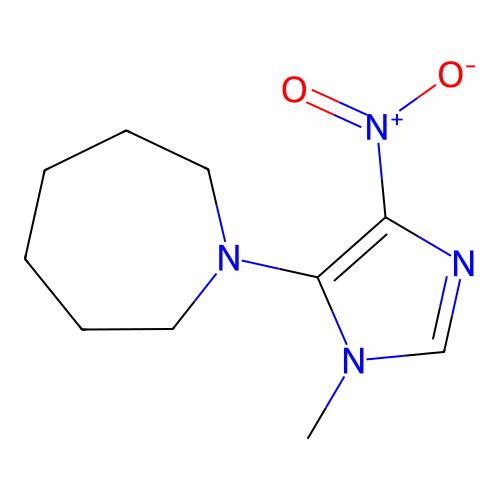 1-(1-methyl-4-nitro-1H-imidazol-5-yl)azepane structure