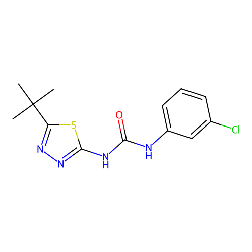1-(5-Tert-butyl-1,3,4-thiadiazol-2-yl)-3-(3-chlorophenyl)urea structure