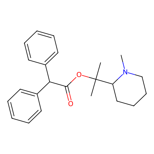 2-(1-Methylpiperidin-2-yl)propan-2-yl 2,2-diphenylacetate structure