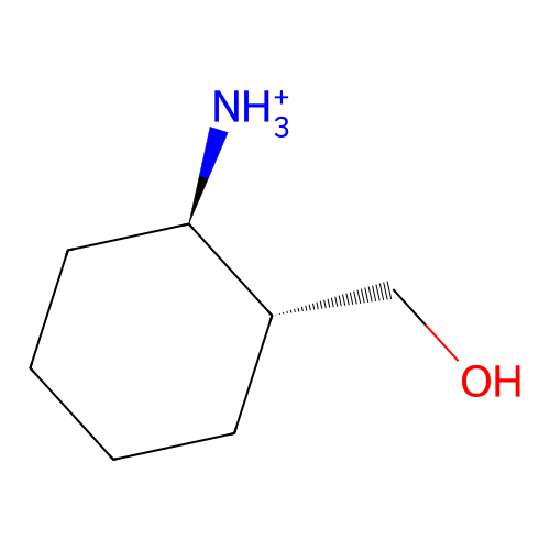 (1R,2R)-2-(hydroxymethyl)cyclohexan-1-aminium structure