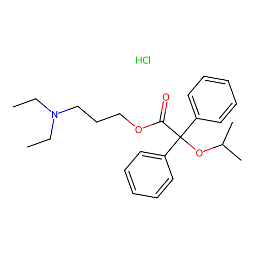 Isopropoxy-diphenyl-acetic acid 3-diethylamino-propyl ester structure