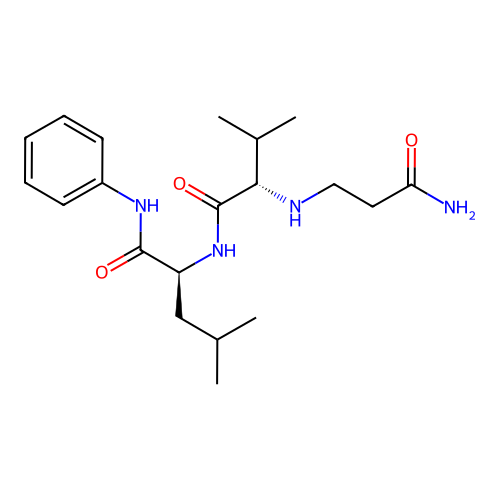 N-(2-Carbamoyl-ethyl)-Val-Leu-anilide structure