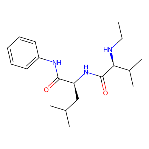 N-Et-Val-Leu-anilide structure