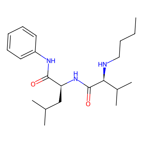 N-n-Butyl-Val-Leu-anilide structure
