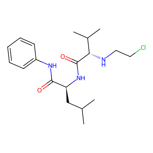 N-2-Chloroethyl-Val-Leu-anilide structure