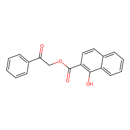 Phenacyl 1-hydroxynaphthalene-2-carboxylate structure