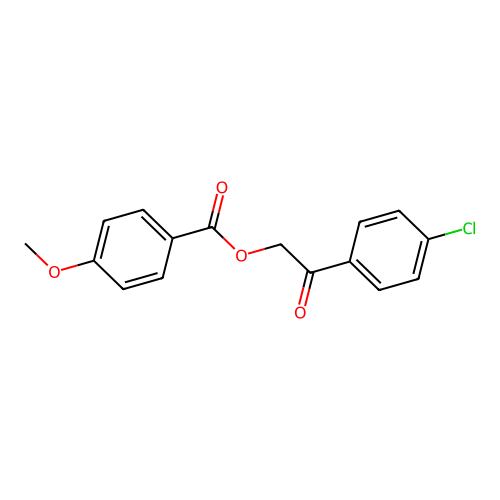 2-(4-Chlorophenyl)-2-oxoethyl 4-methoxybenzoate structure