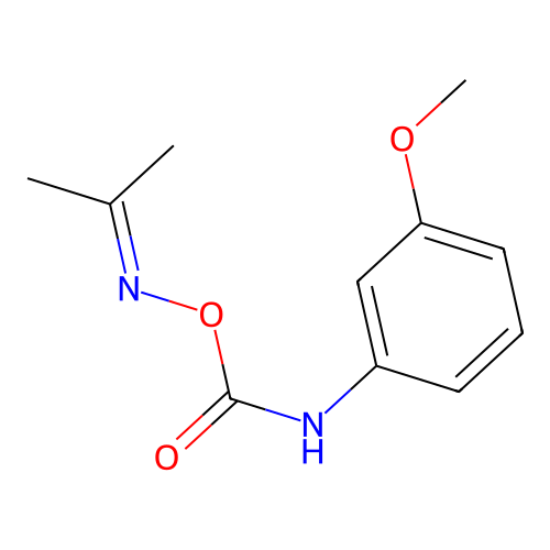 O-(N-(3-Methoxyphenyl)carbamoyl)acetone oxime structure