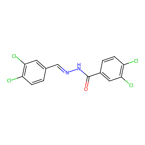 3,4-dichloro-N-[(3,4-dichlorophenyl)methylideneamino]benzamide structure