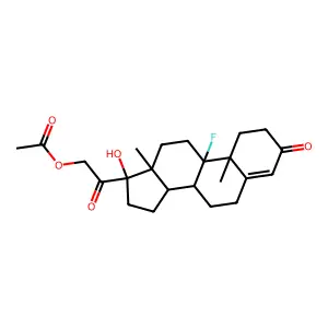 9-Fluoro-17-hydroxy-3,20-dioxopregn-4-en-21-yl acetate structure