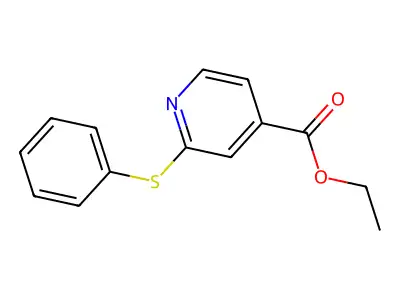 Ethyl 2-phenylsulfanylpyridine-4-carboxylate structure