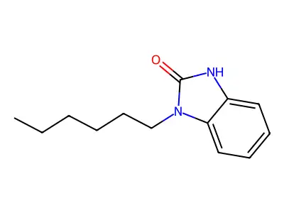 1-hexyl-1,3-dihydro-2H-benzimidazol-2-one structure
