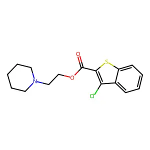 2-(Piperidin-1-yl)ethyl 3-chlorobenzo[b]thiophene-2-carboxylate structure