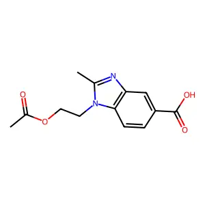 1-(2-Acetoxyethyl)-2-methyl-1h-benzoimidazole-5-carboxylic acid structure