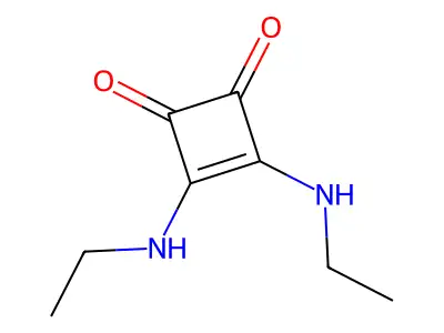 3,4-Bis(ethylamino)cyclobut-3-ene-1,2-dione structure