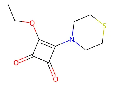 3-Ethoxy-4-(4-thiomorpholinyl)-3-cyclobutene-1,2-dione structure
