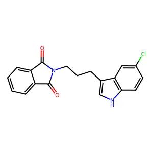 2-[3-(5-chloro-1H-indol-3-yl)propyl]-1H-isoindole-1,3(2H)-dione structure