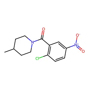 2-Chloro-5-nitrophenyl 4-methylpiperidyl ketone structure