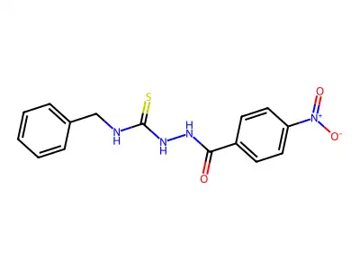N-Benzyl-2-(4-nitrobenzoyl)hydrazinecarbothioamide structure