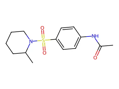 N-{4-[(2-methylpiperidin-1-yl)sulfonyl]phenyl}acetamide structure