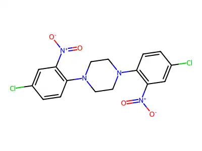 1,4-Bis(4-chloro-2-nitrophenyl)piperazine structure