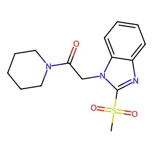 2-(2-Methylsulfonylbenzimidazol-1-yl)-1-piperidin-1-ylethanone structure