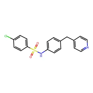 4-chloro-N-[4-(pyridin-4-ylmethyl)phenyl]benzenesulfonamide structure