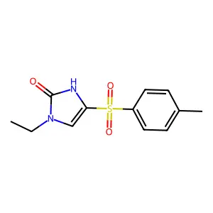1-ethyl-4-[(4-methylphenyl)sulfonyl]-1,3-dihydro-2H-imidazol-2-one structure