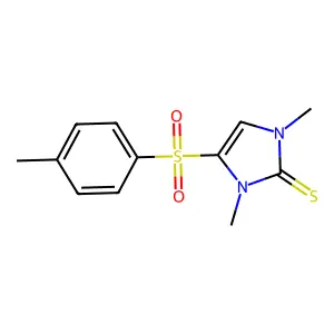 1,3-dimethyl-4-[(4-methylphenyl)sulfonyl]-1,3-dihydro-2H-imidazole-2-thione structure